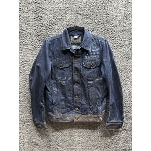 Vintage Y2K‎ Diesel Distressed Denim Jacket in Blue Multicolor Size XS